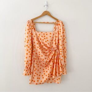 ASOS Orange Polka Dot Mini Dress